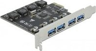 Delock USB-Expansion-Card PCIe zu 4x USB 3.2 Gen 1 Typ-A in Schwarz - Bild 1