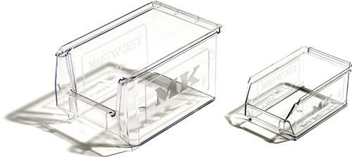 Tecwerk Sichtlagerkasten SAN in transparent, 25 Stück - Bild 1