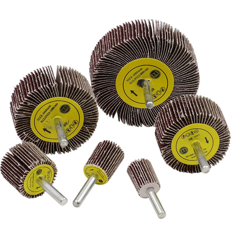 DAZZLEEX Schleiflamellenrad Set in Braun mit Körnungen von 16mm bis 80mm zum Schleifen und Polieren - Bild 2