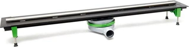 Swiss Aqua Technologies Duschrinne FLEXI aus Edelstahl in Silber, satiniert, Länge: 100 cm, kürzbar und höhenverstellbar - Bild 1