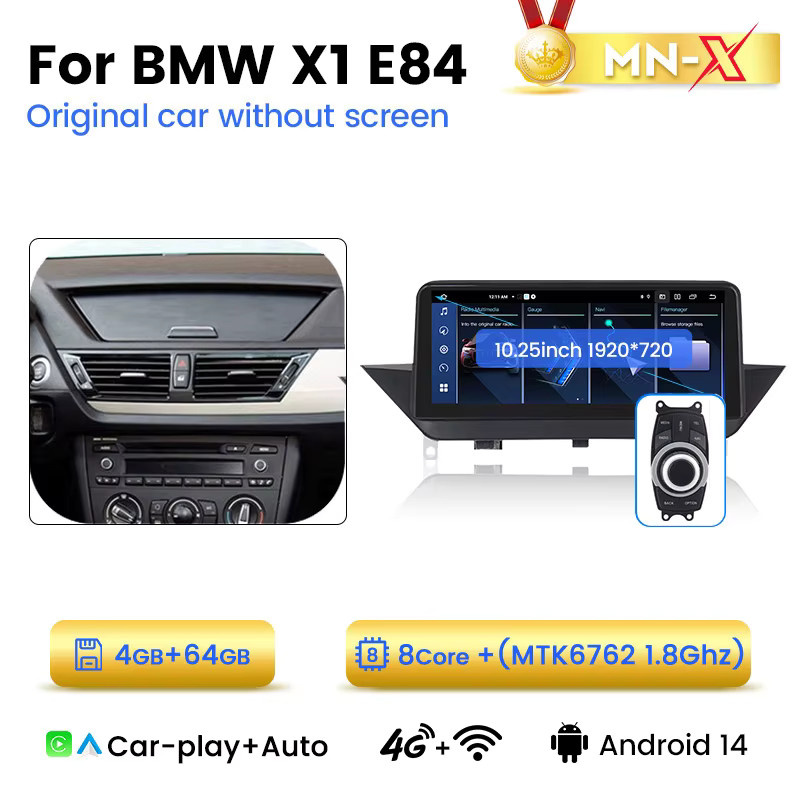 MEKEDE Android 14 Autoradio mit 128GB Speicher und Wireless CarPlay für BMW X1 E84 2009 - 2015, 8-Kern Multimedia-Player mit DSP und GPS, Schwarz - Bild 7