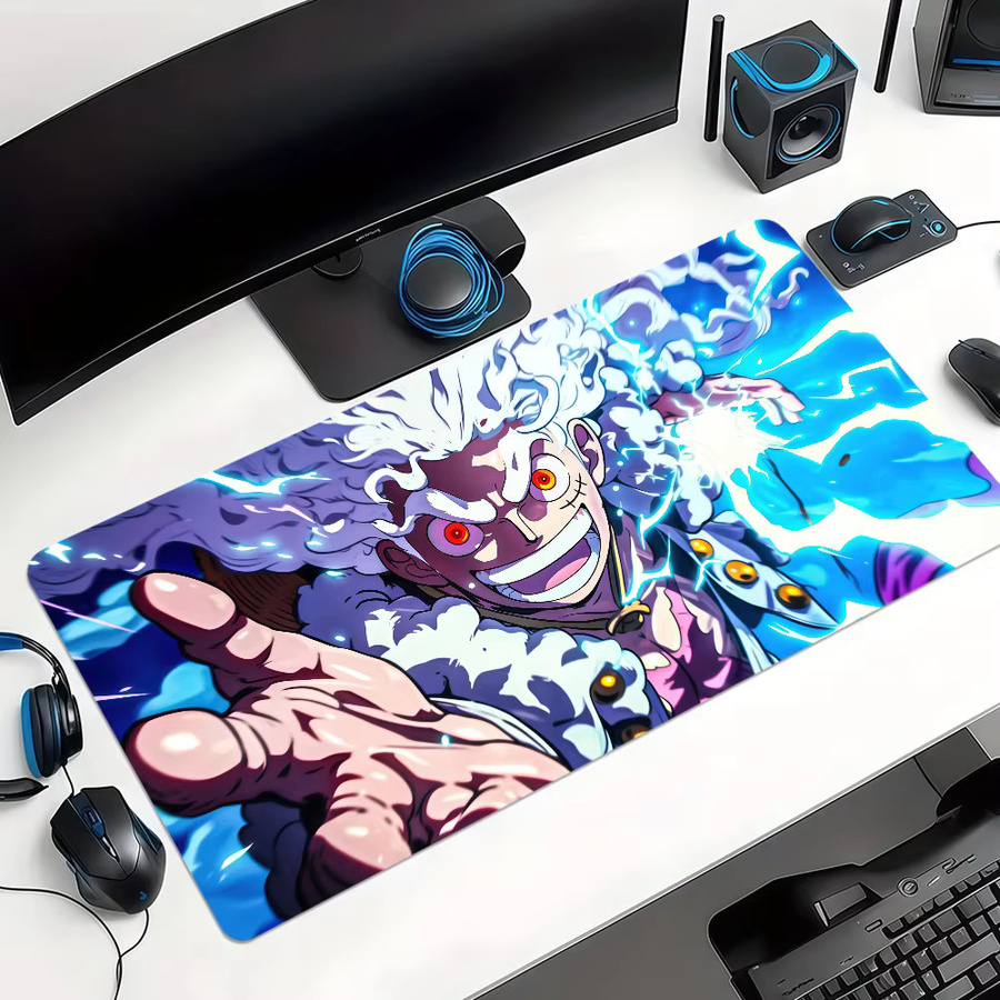 ONE PIECE Anime Luffy Gear 5 Mauspad, rutschfest und verdickt mit Lockedge, multicolour, großes Gaming-Mauspad für deinen Schreibtisch - Bild 4