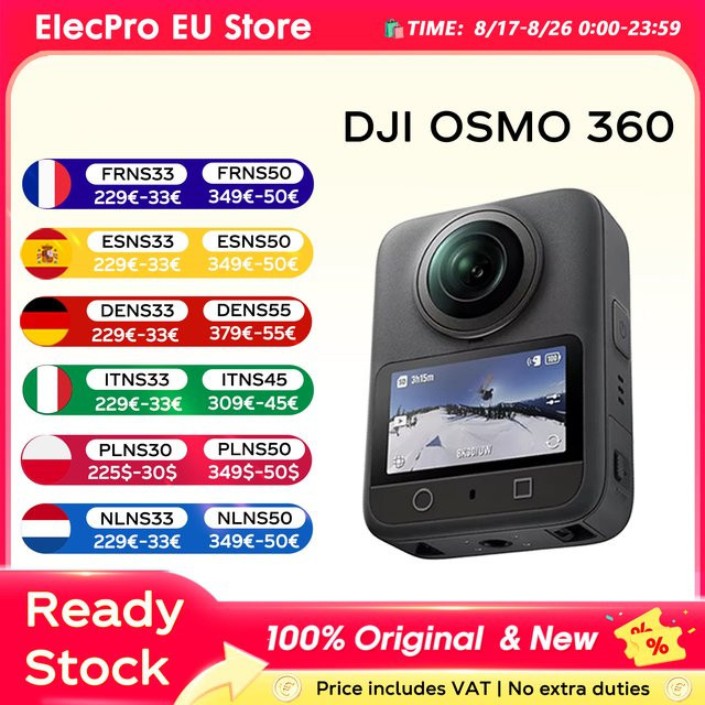 DJI Osmo 360 Standard Bundle 360-Grad-Kamera mit 1 Zoll Objektiv, 8K Video und 120MP Foto in Schwarz - Bild 1