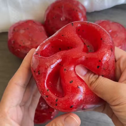 Bandai Wassermelonen-Slushy-Quetschspielzeug, weich, langsam rückfedernd - Bild 4