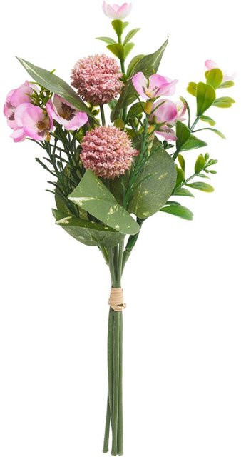 Künstlicher Blumenbund Viola in Altrosa und Pink aus Kunststoff - Bild 1