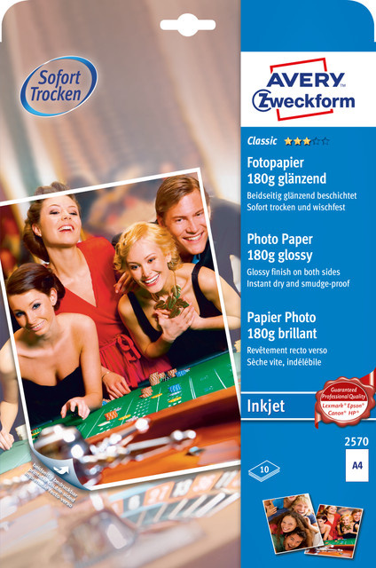 AVERY ZWECKFORM 2570 Classic Fotopapier für Inkjet in Weiß - Bild 1