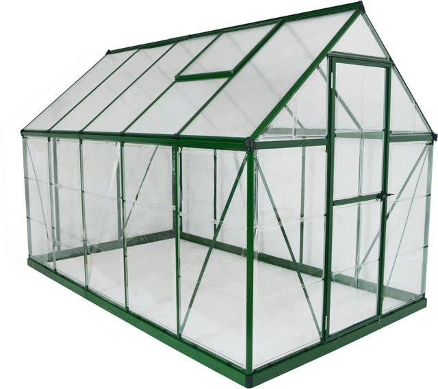 CANOPIA by PALRAM Hybrid Gewächshaus Grün mit Fundamentrahmen und Polycarbonat-Verglasung, 5,7 m² - Bild 1