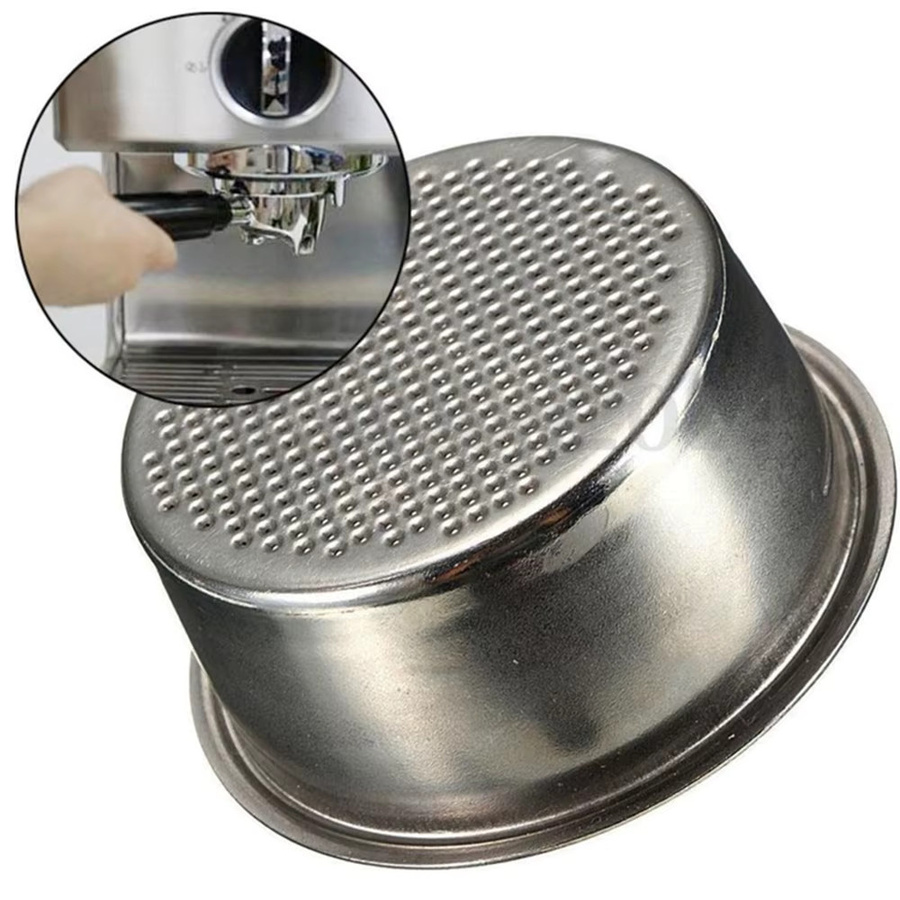 YUAN-ECT Doppeltasse-Kaffeemaschine mit Druckfilterkorb für Haushaltskaffeemaschinen, Silber, 51 mm und 58 mm, 1 Tasse und 2 Tassen - Bild 3