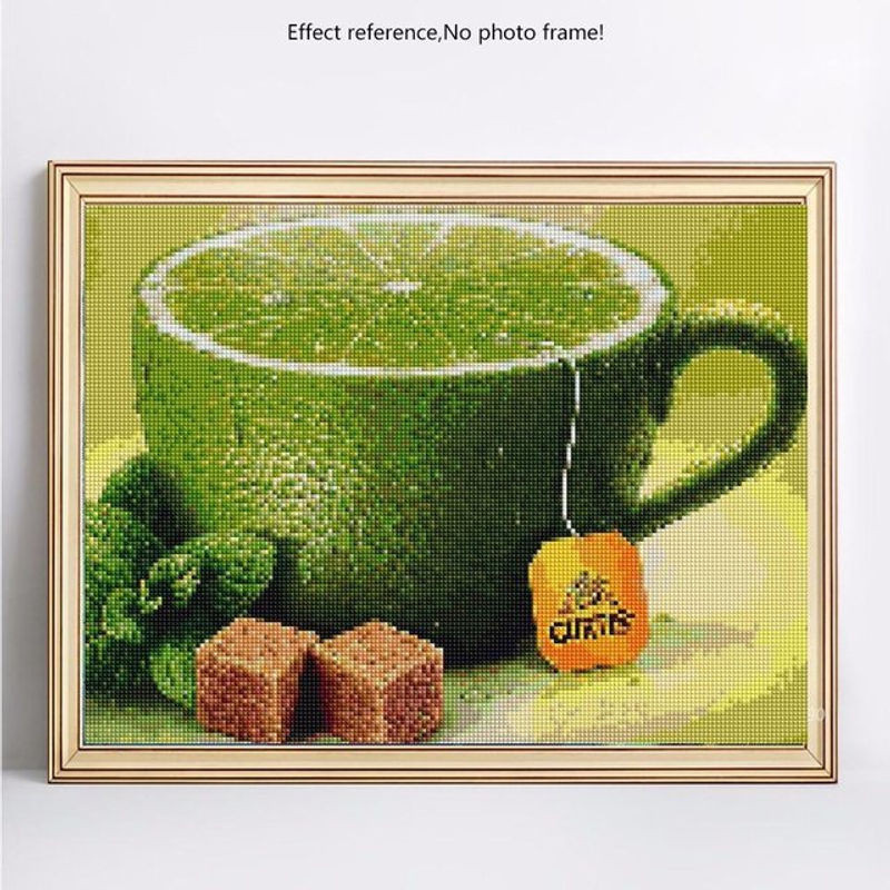 FIYO Diamond Painting Set mit runden Steinen und Fruchtmotiv, Mehrfarbig, Querformat, B/H: 30 x 30 cm - Bild 1