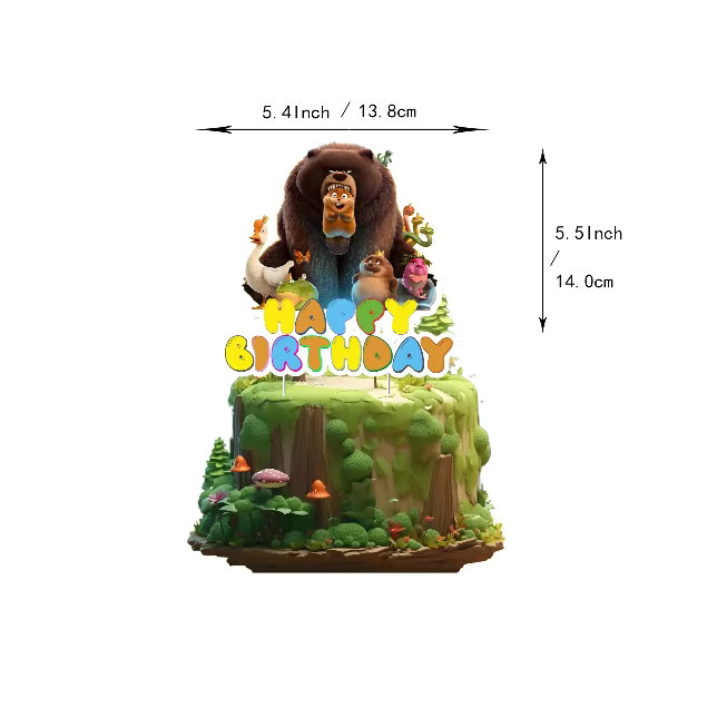 Pixar Hoppers Beaver Transformation Plan Party-Dekorationsset mit Actionfiguren, Tortendekoration und Ballon-Banner in Mehrfarbig für Kindergeburtstage - Bild 3