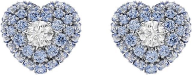 Swarovski Ohrringe, Idyllia Hyperbola Herz, Zirkonia, Blau, Damen - Bild 1