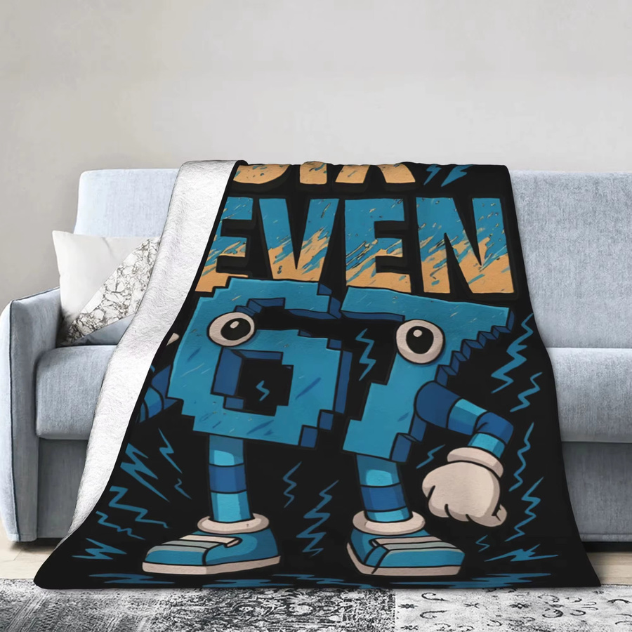 67 Six Seven Lustige Fleece-Decke in Blau, flauschiger Überwurf für Damen und Herren - Bild 2