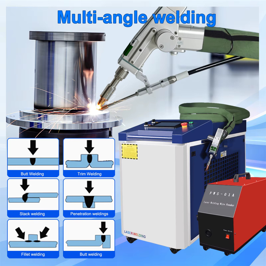 Relfar 4-in-1 Handfaserlaserschweißgerät mit 3000W Raycus Laser für Schweißen, Schneiden und Reinigen von allen Metallen mit Doppel-Pendel-Funktion - Bild 2