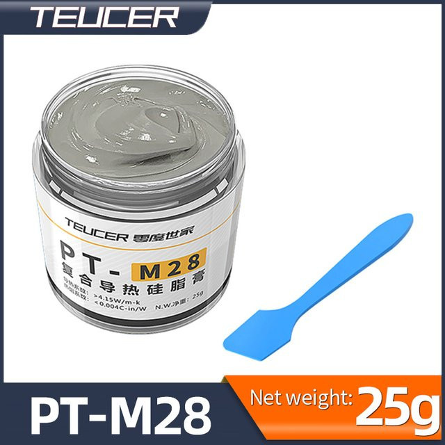 Teucer PT-M28 Wärmeleitpaste für CPU und GPU in Grau, 25 g - Bild 1