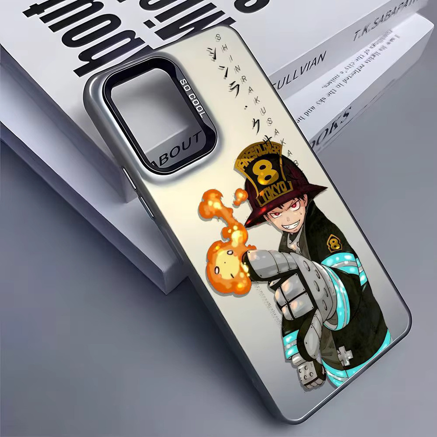 Silberne Silikon Handyhülle im Japan Anime Fire Force Design für Samsung Galaxy S25 Edge S24 S23 S22 S21 S20 Ultra - Bild 4
