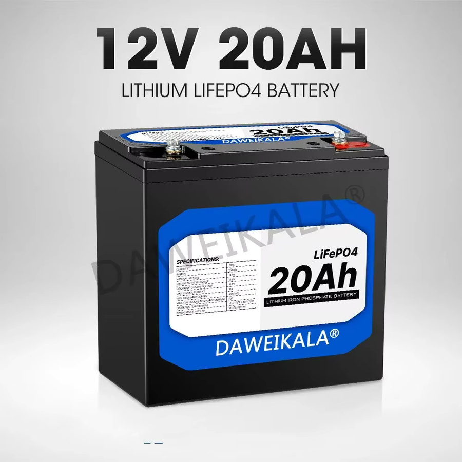 DAWEIKALA LiFePO4 Akku 12V 20Ah Lithium-Eisenphosphat Batterie in Schwarz für Kinderroller und Elektro-Boots - Bild 2