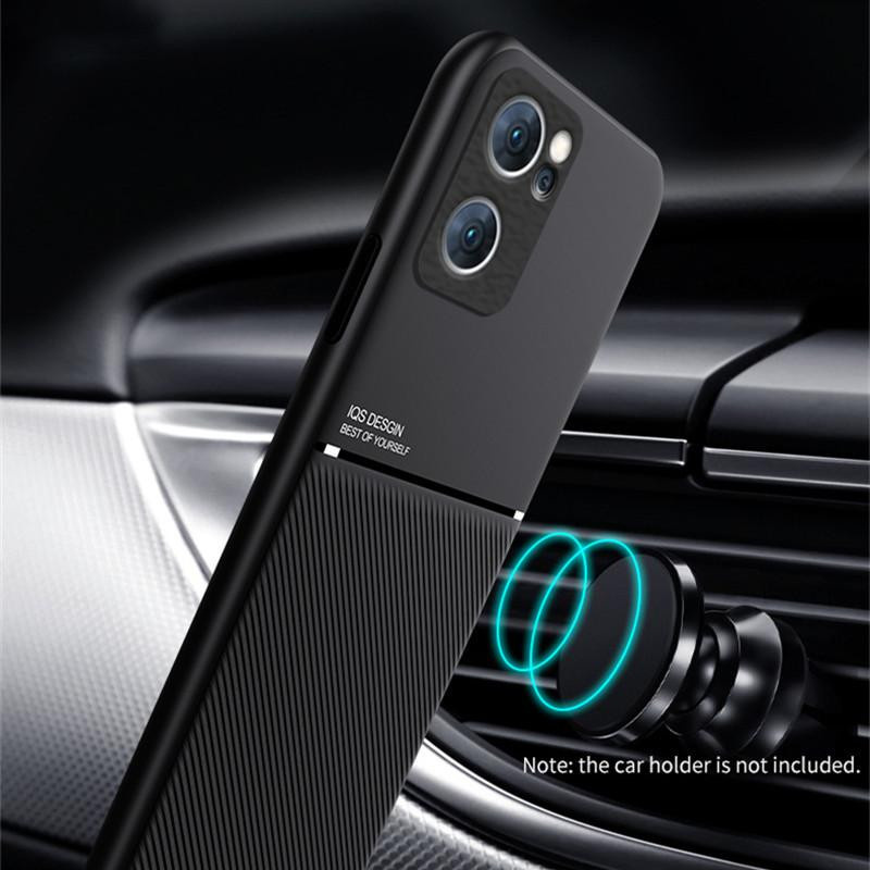 OPPO Find X5 Lite 5G Silikon Handyhülle mit magnetischer Halterplatte in Schwarz - Bild 4