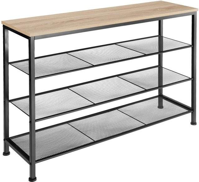 tectake Schuhregal im Industrial Style mit Ablage und 3 Gitterablagen, B/T/H: 100 x 30,5 x 72,5 cm - Bild 2