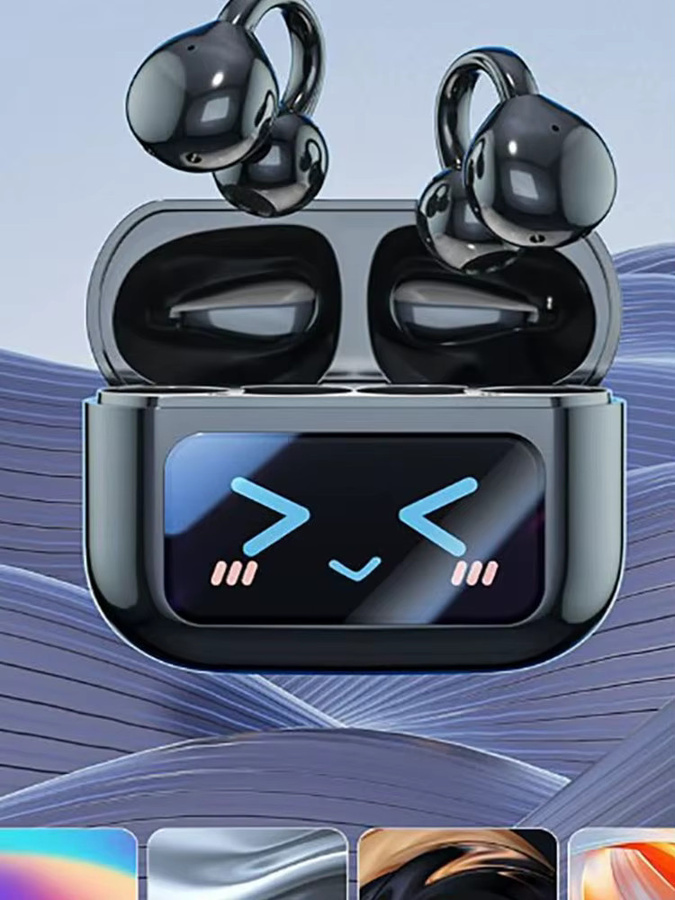UYUXIO Echtzeit-Übersetzungs-Ohrhörer mit 150 Sprachen, KI-Sprach-Kopfhörer mit OWS LCD-Touchscreen, In-Ear Kopfhörer in Schwarz - Bild 7