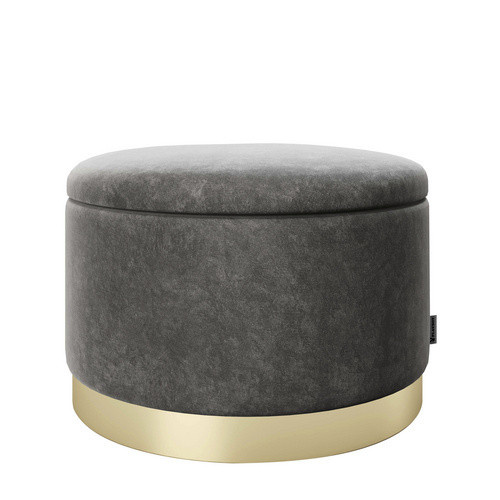 PHOENIX Sitzpouf SUE in Grau, B/T/H: 55 x 55 x 35 cm - Bild 2