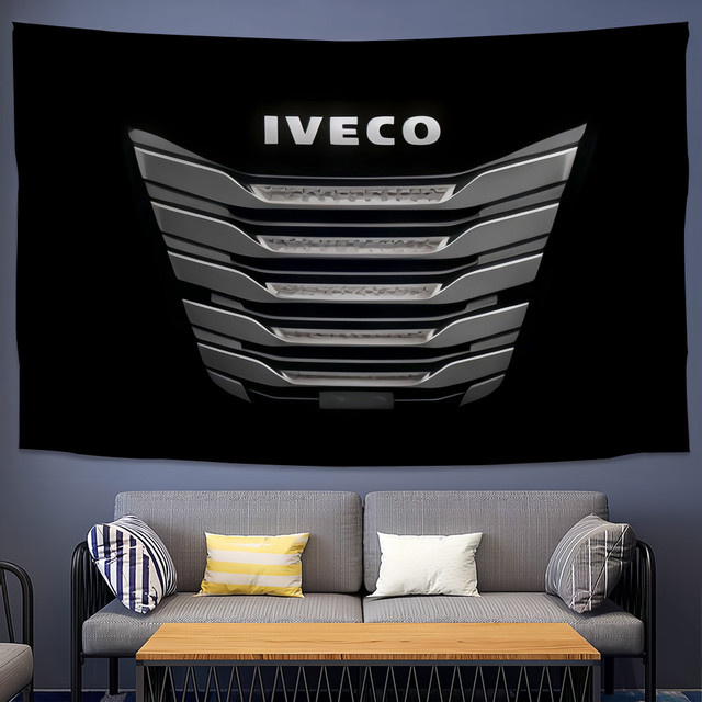 Dekorative Kunst-Flagge i-IVECO in Schwarz, B/H: 60,0 x 40,0 cm - Bild 1