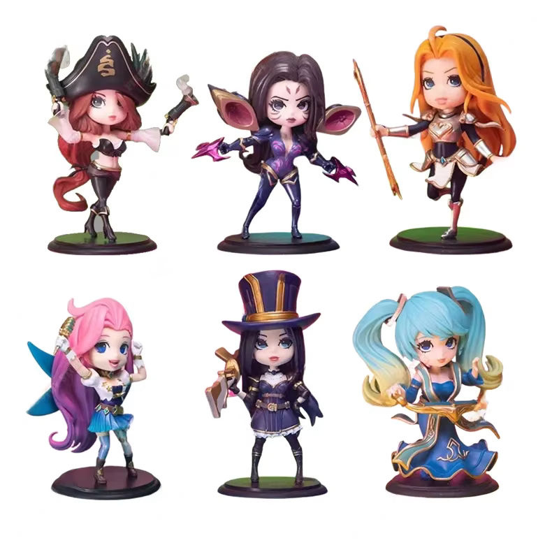 Bandai League of Legends Anime Action Figuren Q-Version Lux Kaisa Seraphine aus Kunststoff, mehrfarbig - Bild 6