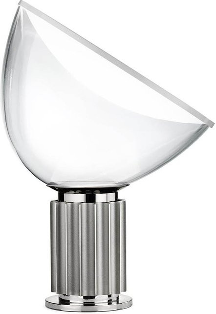 Flos Taccia LED Tischleuchte aus Kristallglas und Aluminium in Transparent und Silber, dimmbar und verstellbar - Bild 1