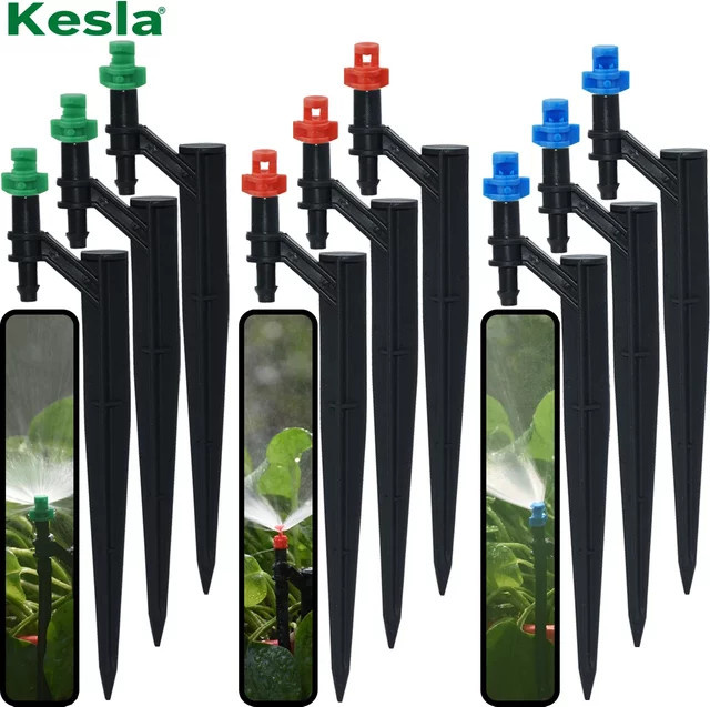KESLA Tropfbewässerung Set mit 20 Brechungssprinklern und Sprühgeräten für die Gartenbewässerung von Pflanzen und Blumen (90/180/360 Grad) - Bild 1