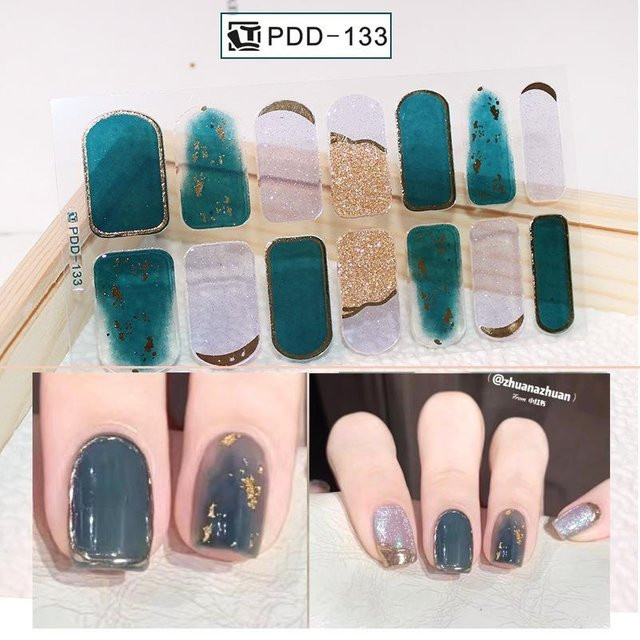 Aloisia Gel-Nagelaufkleber, Schimmernd, 60 Stück - Bild 1