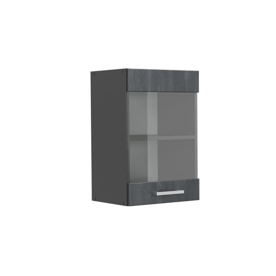 Vicco R-Line Küchen-Hängeglasschrank mit Glastüren in Schwarz Anthrazit B: 40 cm, H: 60 cm, T: 31 cm - Bild 3