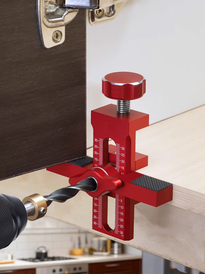 GDART Schranktür-Installationslocator aus Aluminium mit 6 mm, 8 mm und 10 mm Bohrer für eine schnelle und präzise Montage - Bild 7