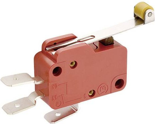 Marquardt Mikroschalter 1006.1501, Farbe: Rot, 250 V/AC, 10A, 1 x Ein/(Ein) tastend - Bild 1