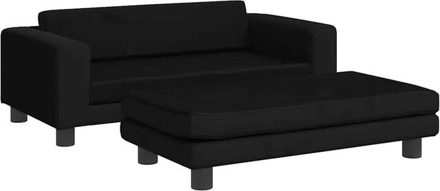 vidaXL Hundebett Sofa mit Verlängerung aus Samt in Schwarz B/T/H: 100 x 50 x 30 cm - Bild 1