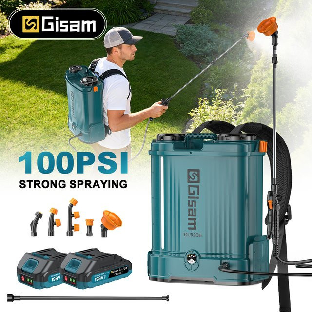 Gisam Elektrischer Rucksacksprüher für Makita 18V Akku, 20 l Hochleistungs-Gartensprüher mit 100 PSI für die Bewässerung - Bild 1