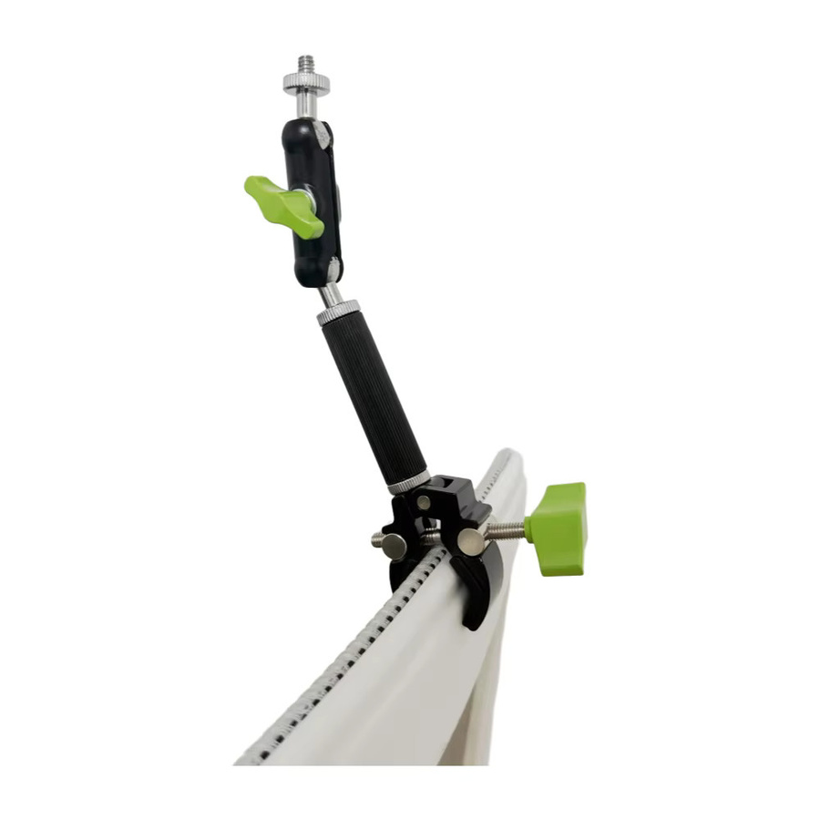 Universeller 360 Grad drehbarer Metallclip aus Aluminium als Halterung für DJI und GoPro Kameras, schwarze Fixierhalterung für Fahrradlenker und Motorrad - Bild 3