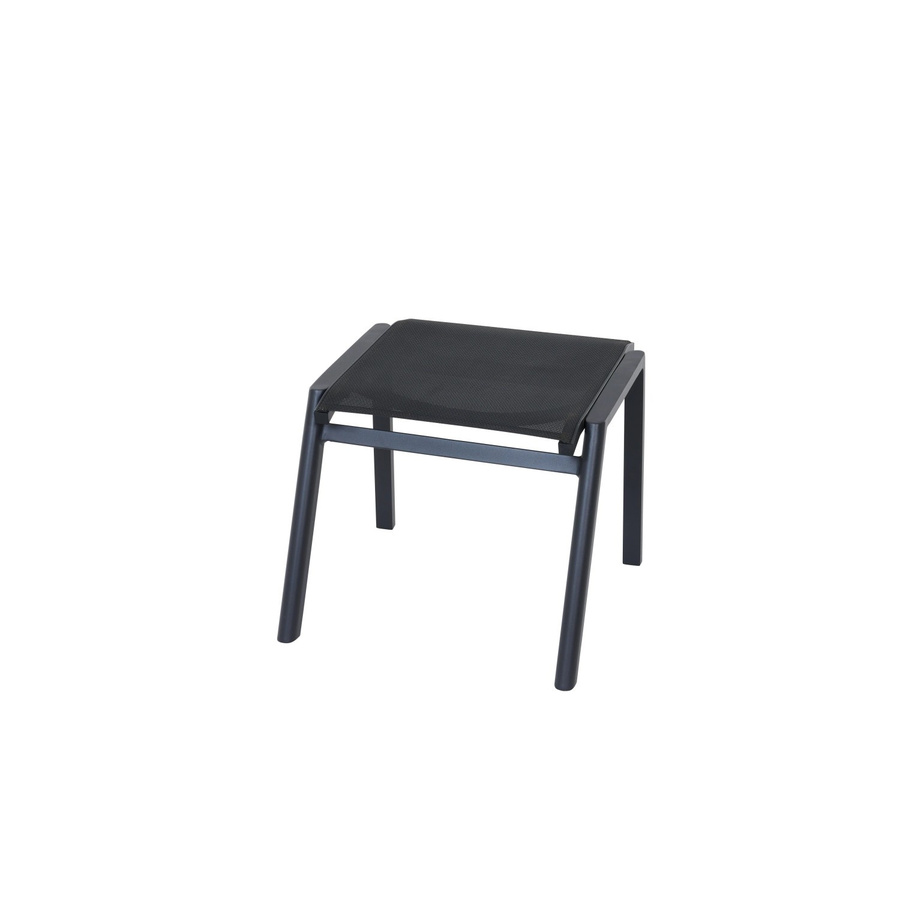 Siena Garden Hocker Bologna in Grau mit Aluminium und Teakholz, B/T/H: 53 x 50 x 45 cm - Bild 2