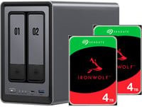 Seagate DXP2800 NAS Bundle mit 2x 4 TB IronWolf HDD in Grau - Bild 1