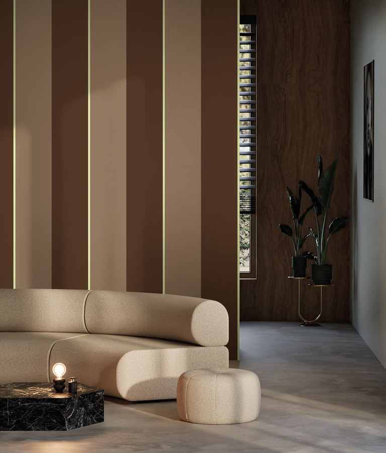 KEK Amsterdam Tapete Bold Stripes 1 Uyterlinde in Multicolour und Braun, modernes Streifenmuster, Vlies-Tapete - Bild 2