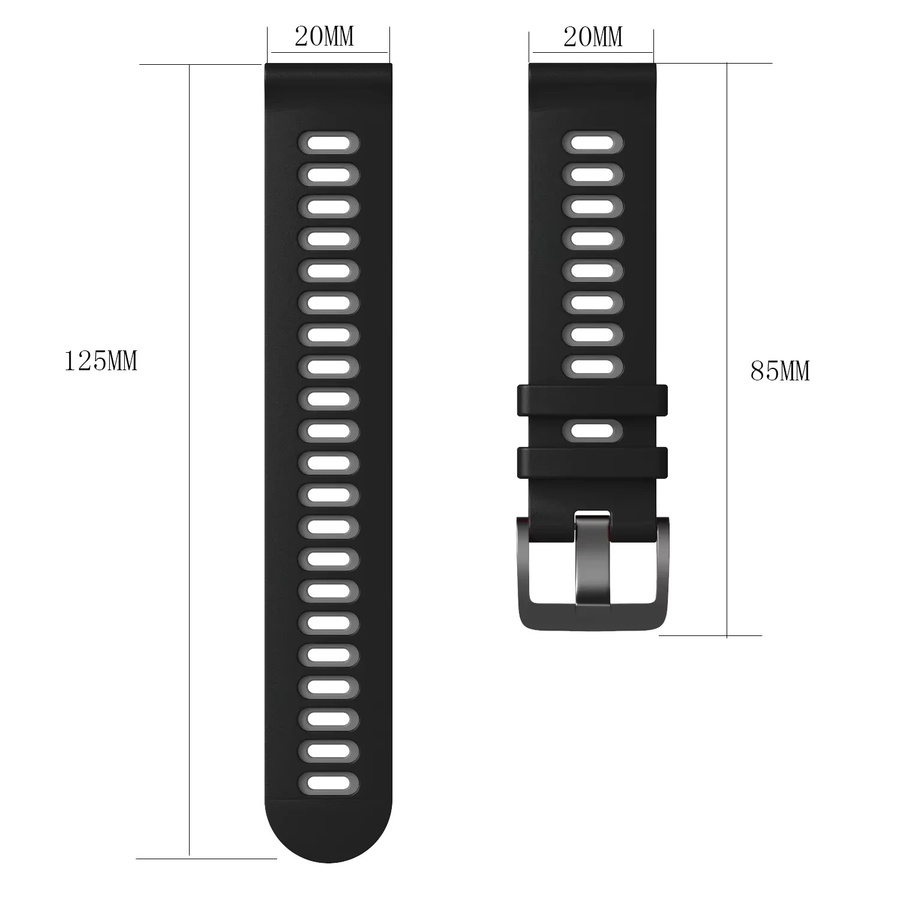 JBAILI Uhrenarmband Silikon, Schwarz, Unisex - Bild 4