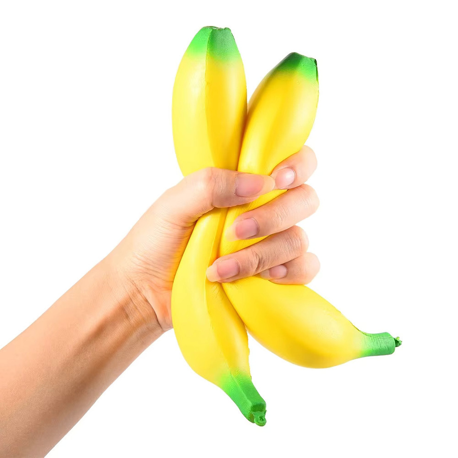 Schylling Erdbeer-Bananen-Pfirsich-Stressball, Squishy Squeeze Slow Rising Antistress - Bild 1