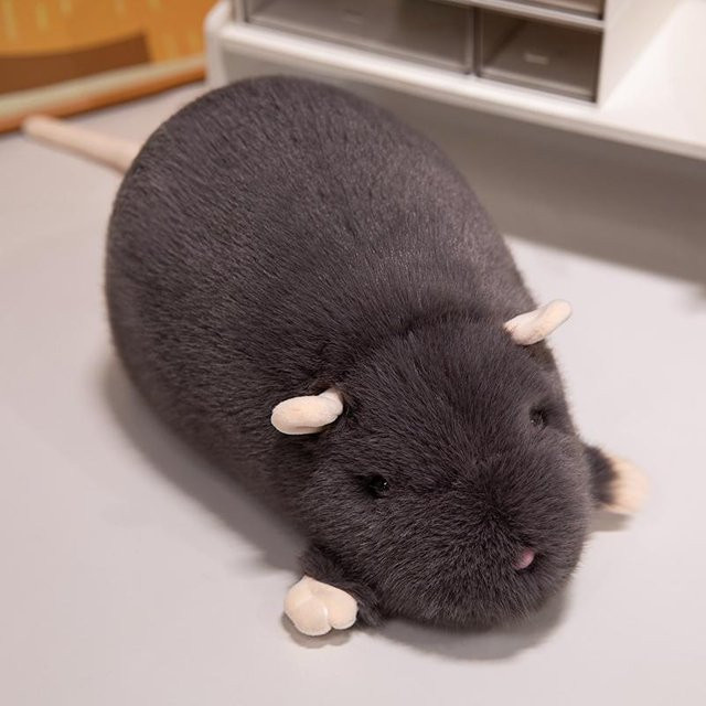 Großer weicher Plüsch Kawaii Blume Ast Maus, Plüschtier Ratte, ab 14 Jahren - Bild 1