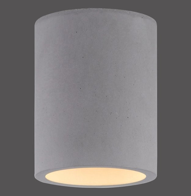 Paul Neuhaus Deckenleuchte Eton in Grau aus Beton, rund, Durchmesser: 11 cm, Höhe: 14 cm - Bild 1