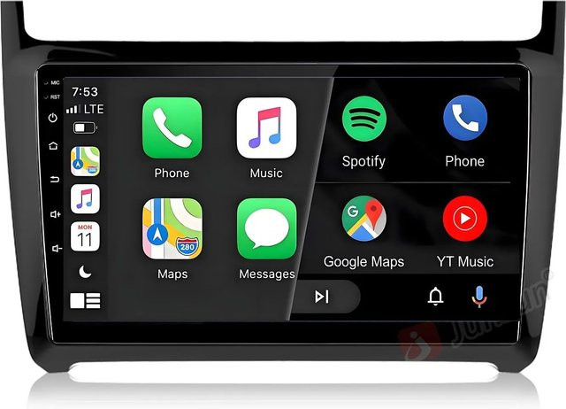 Junsun Autoradio mit Bluetooth für VW Polo 5 2008-2020 in Schwarz - Bild 1
