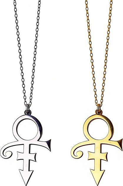 konminry Halskette Prince-Symbol, Edelstahl, Silber - Bild 1