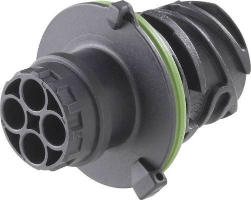 TE Connectivity Rundstecker Stecker 1-967402-3 gerade, Serie 2, DIN 72585, Schwarz, 2 Polzahl - Bild 1