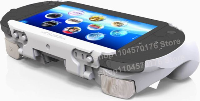Vita 2000 Gamepad Handgriff mit L2 R2 Trigger Tasten in Weiß für PlayStation - Bild 1
