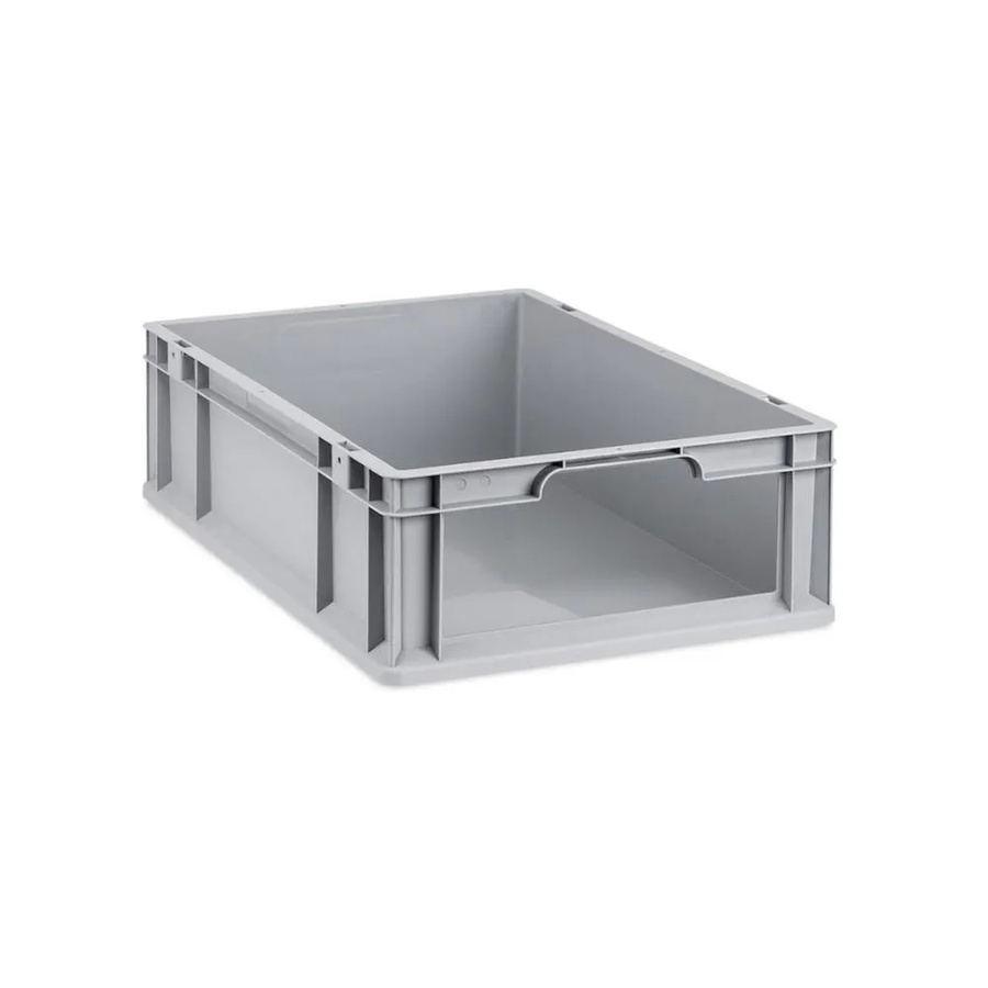 PROREGAL Eurobox NextGen Store Eurobehälter mit offener Front in Grau, H x B x T: 17 x 40 x 60 cm, 34 Liter, mit verstärkten Wänden - Bild 2