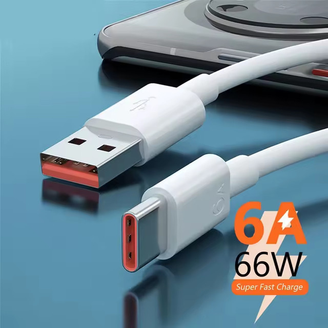 Maerknon USB Typ C Schnellladekabel 66W 6A in Weiß - Bild 1