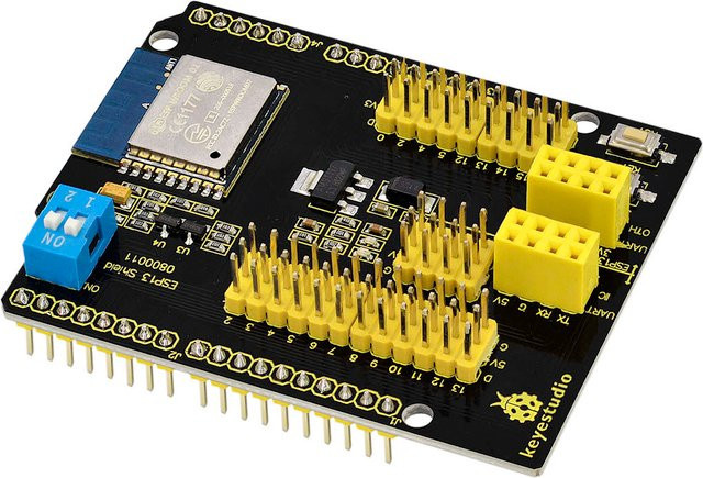 KEYESTUDIO ESP13 WIFI Serial Port Shield ESP8266 Entwicklungsboard für Arduino UNO & Mega 2560 in Schwarz - Bild 1