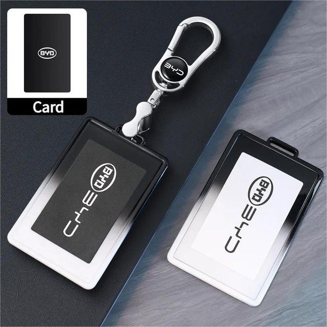 Schlüsselorganisator Tasche aus Weichgummi als Vollabdeckung für BYD Song Pro New Energy Dmi Yuan plus Dolphin Destroyer 05Dm-i Han Ev in Grau - Bild 1